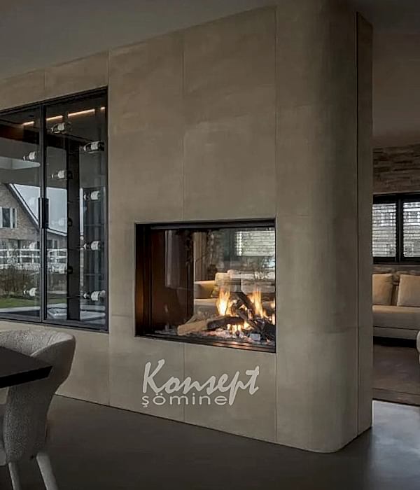 Çift Taraflı Şömine 13