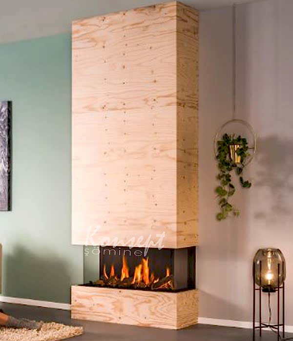 Doğalgazlı U Tipi şömine 08