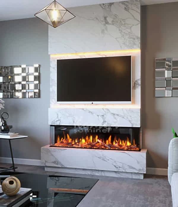 U Tipi Elektrikli Şömine 04