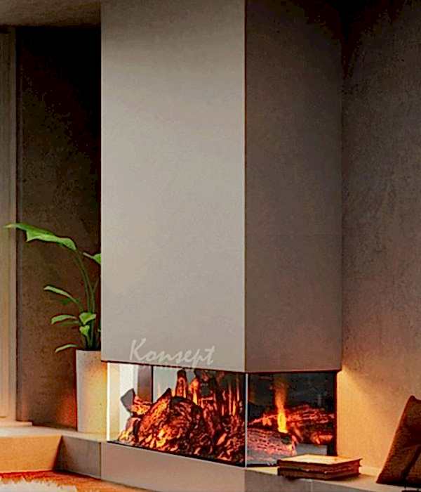 U Tipi Elektrikli Şömine 10